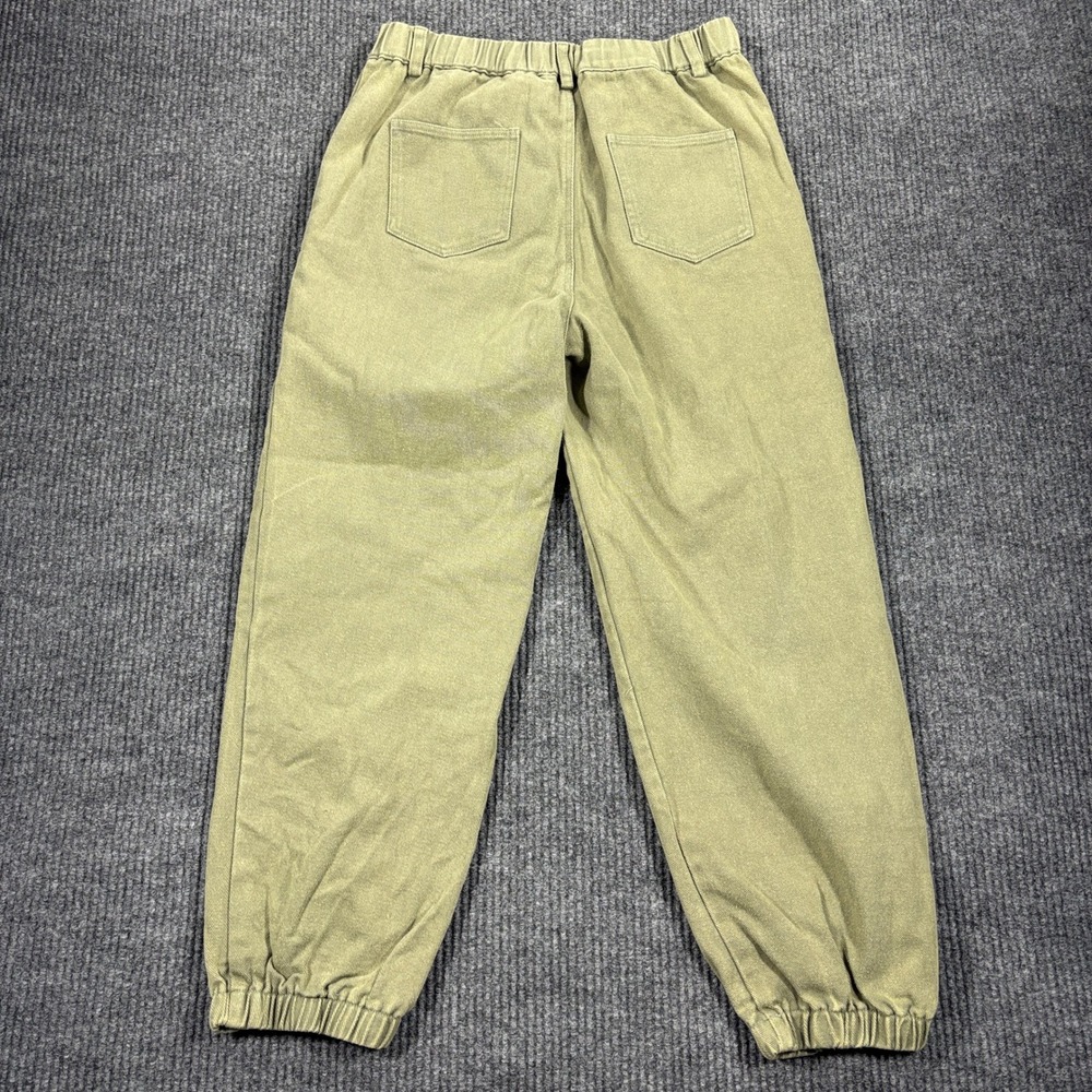 Cloud Ten Jogger Pants Women Large Olive Green High Rise Cotton Twill CP10439Y - Picture 11 of 12